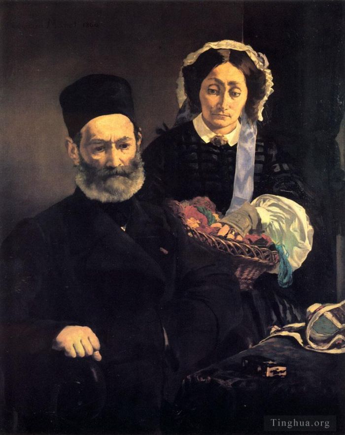Édouard Manet Peinture à l'huile - M et Mme Auguste Manet