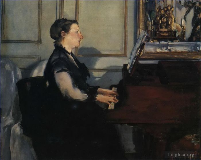 Édouard Manet Peinture à l'huile - Madame Manet au piano