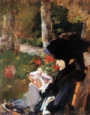 Édouard Manet œuvres - Mère dans le jardin de Bellevue