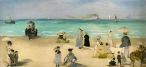 Édouard Manet œuvres - Sur la plage de Boulogne