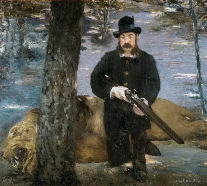 Édouard Manet Peinture à l'huile - Chasseur de Lions de Pertuiset