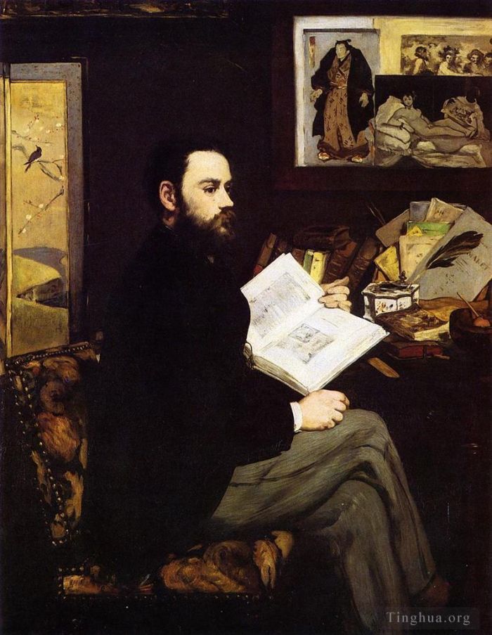 Édouard Manet Peinture à l'huile - Portrait d'Émile Zola