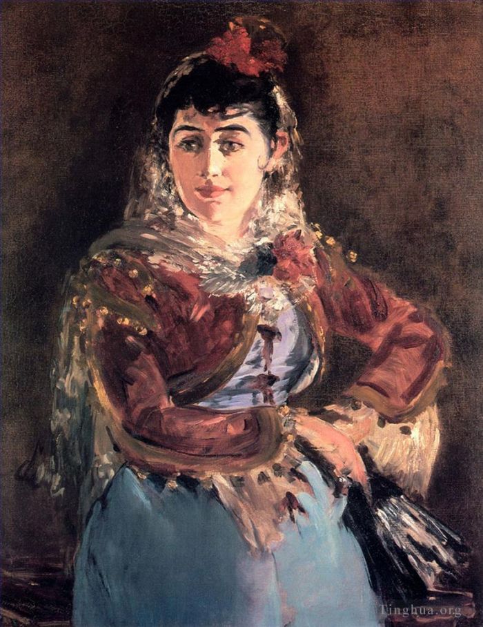 Édouard Manet Peinture à l'huile - Portrait d'Émilie Ambre dans le rôle de Carmen