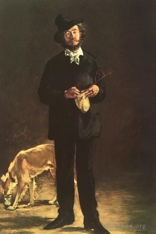 Édouard Manet Peinture à l'huile - Portrait de Gilbert Marcellin Desboutin