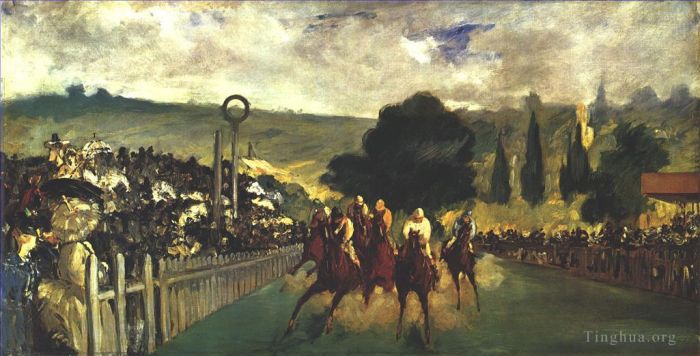 Édouard Manet Peinture à l'huile - Hippodrome près de Paris