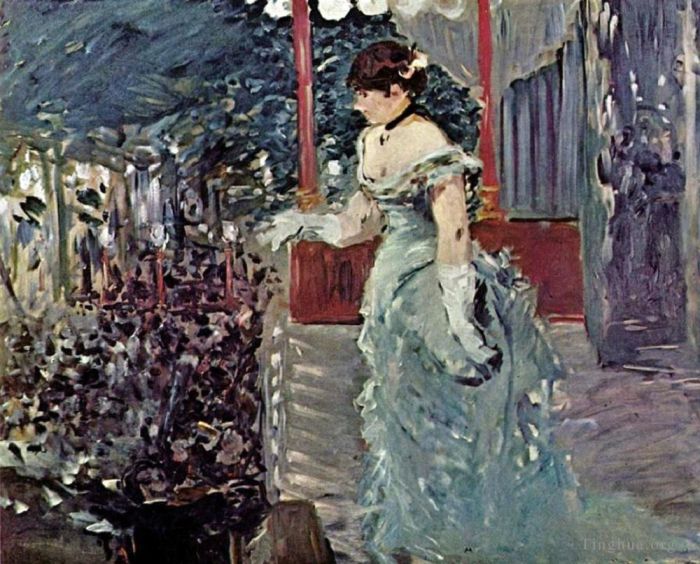 Édouard Manet Peinture à l'huile - Chanteur lors d'un concert dans un café