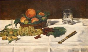 Édouard Manet œuvres - Fruits nature morte sur une table