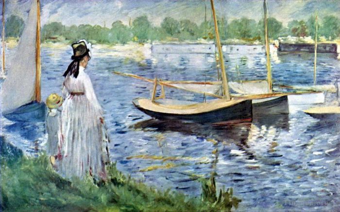 Édouard Manet Peinture à l'huile - Les quais de Seine à Argenteuil