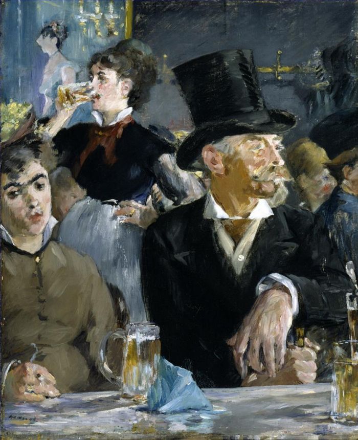 Édouard Manet Peinture à l'huile - Les buveurs de Bock
