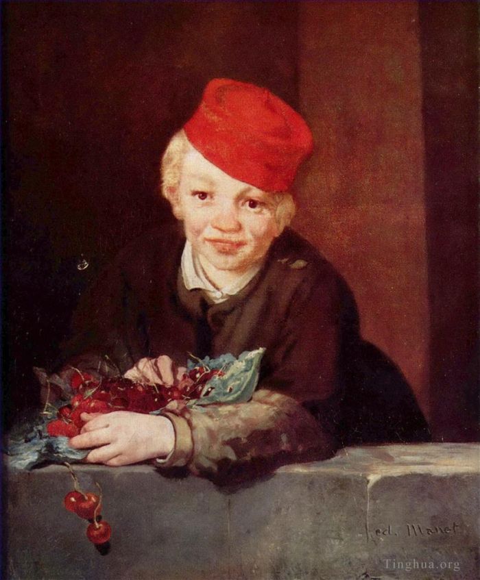 Édouard Manet Peinture à l'huile - Le garçon aux cerises