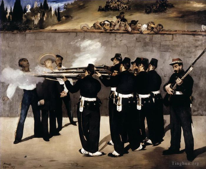 Édouard Manet Peinture à l'huile - L'exécution de l'empereur Maximilien du Mexique
