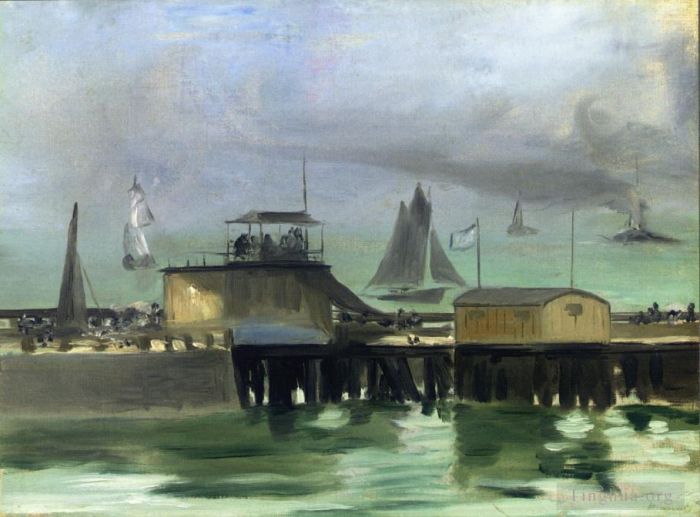 Édouard Manet Peinture à l'huile - La jetée de Boulogne