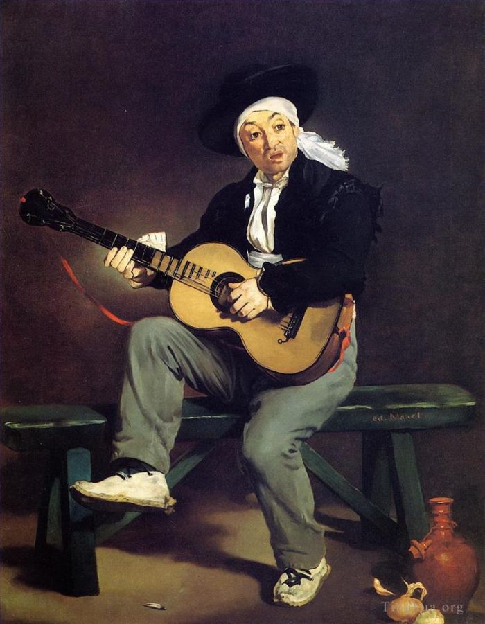 Édouard Manet Peinture à l'huile - Le chanteur espagnol Le guitariste