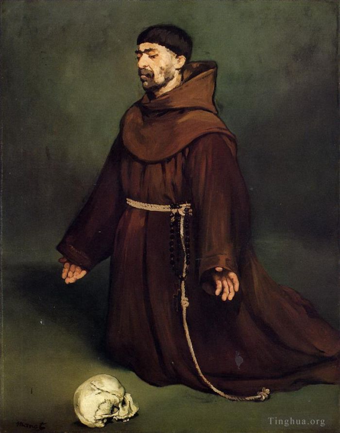 Édouard Manet Peinture à l'huile - Le moine en prière