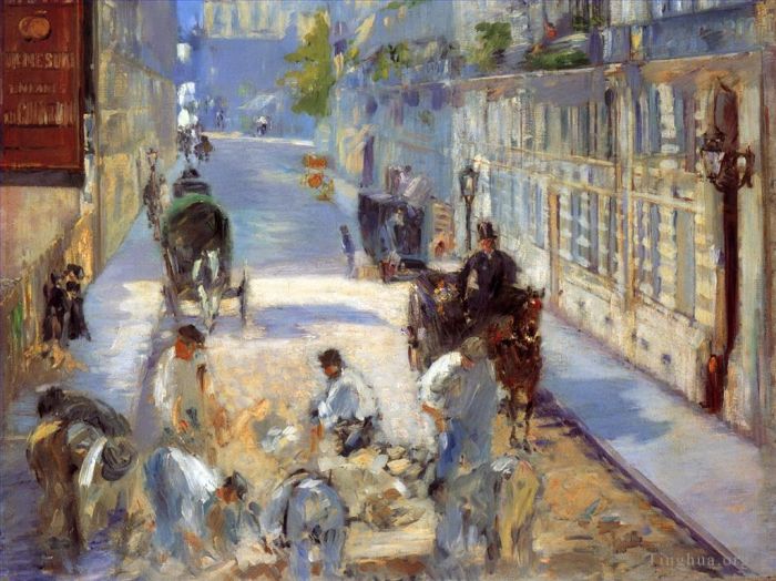 Édouard Manet Peinture à l'huile - La voirie répare la rue de Berne