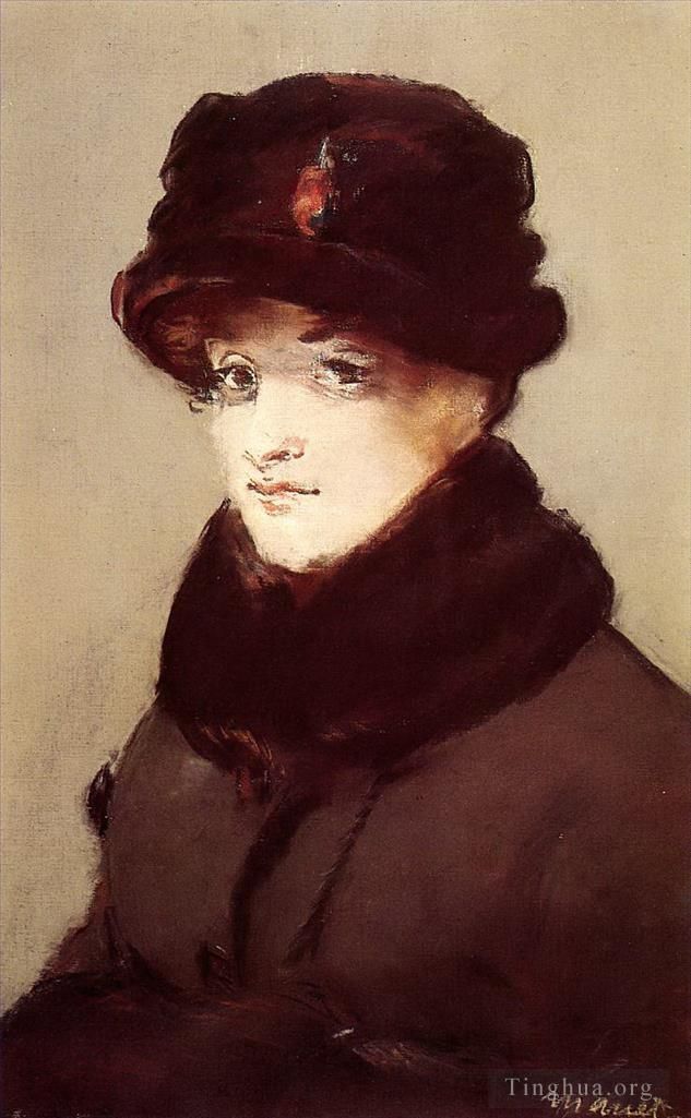 Édouard Manet Peinture à l'huile - Femme en fourrures