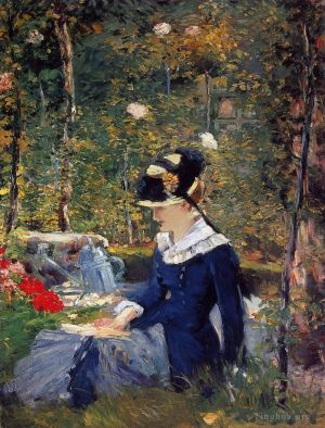 Édouard Manet œuvres - Jeune femme dans le jardin
