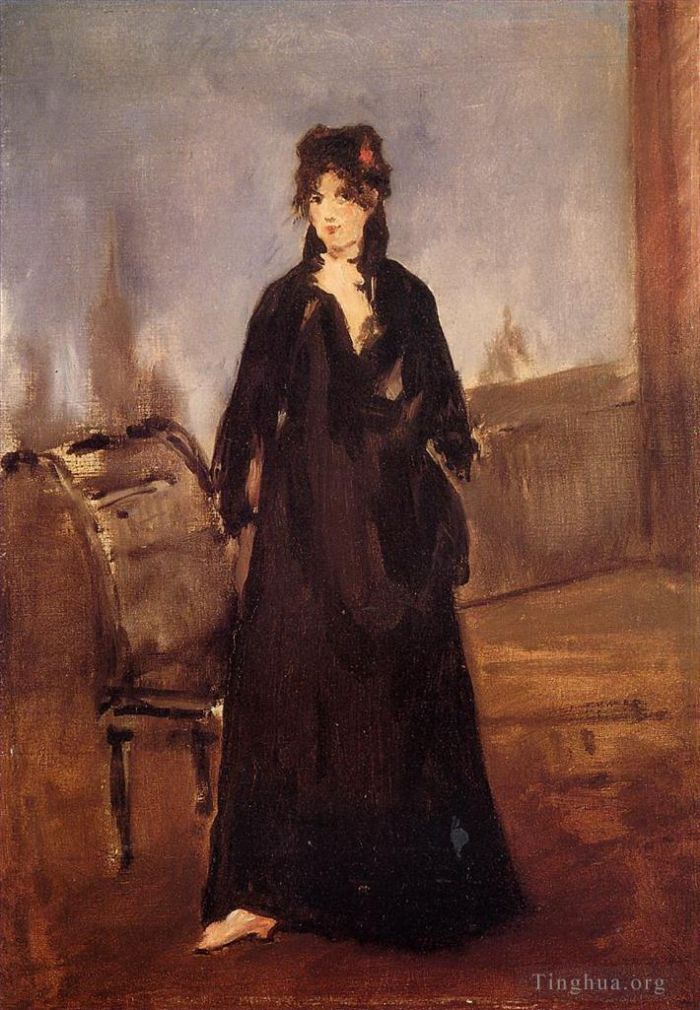 Édouard Manet Peinture à l'huile - Jeune femme avec une chaussure rose
