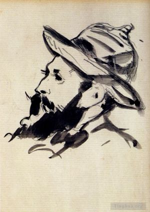 Édouard Manet œuvres - Tête d'homme
