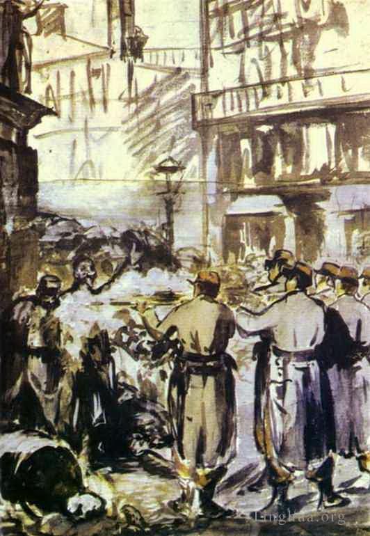Édouard Manet Types de peintures - La guerre civile des barricades