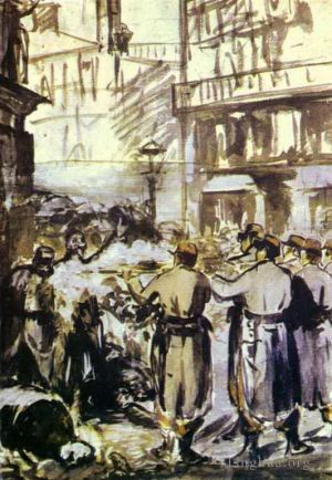 Édouard Manet œuvres - La guerre civile des barricades