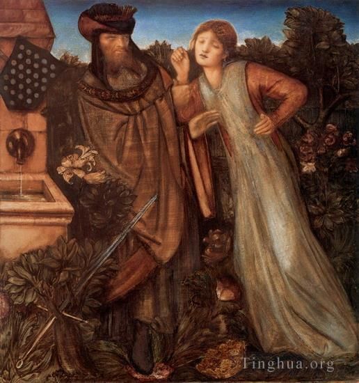 Edward Burne-Jones Peinture à l'huile - Le roi Marc et la Belle Iseut