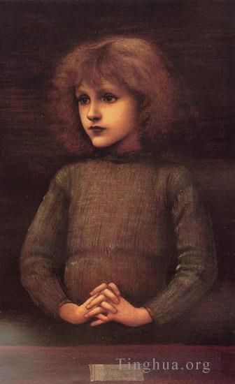 Edward Burne-Jones Peinture à l'huile - Portrait d'un jeune garçon