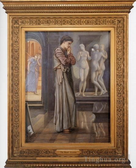 Edward Burne-Jones Peinture à l'huile - Pygmalion et l'image I Le cœur désire