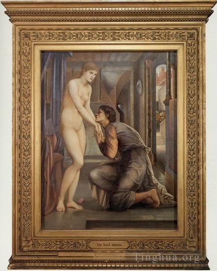 Edward Burne-Jones Peinture à l'huile - Pygmalion et l'image IV que l'âme atteint