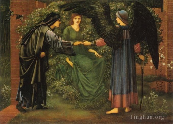 Edward Burne-Jones Peinture à l'huile - Le coeur de la rose