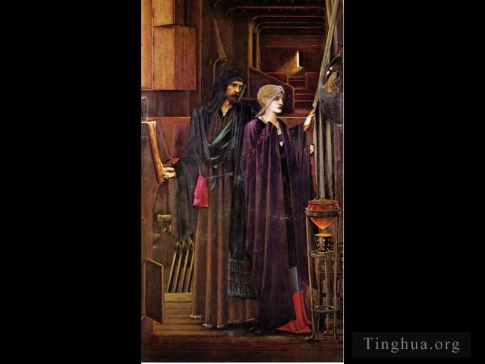 Edward Burne-Jones Peinture à l'huile - Le magicien huile sur toile Musées de la ville et galerie d'art Birmingham