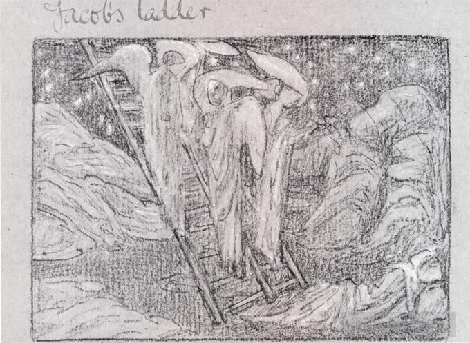 Edward Burne-Jones Types de peintures - L'échelle de Jacob