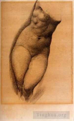 Edward Burne-Jones œuvres - Etude pour la figure de Phyllis dans l'arbre du pardon