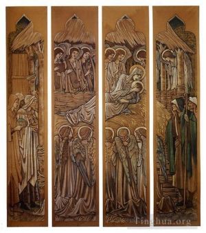 Edward Burne-Jones œuvres - Les dessins de la Nativité pour les vitraux de l'église St Davids de Hawarden