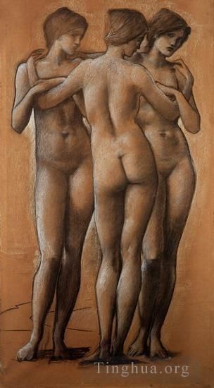 Edward Burne-Jones Types de peintures - Les Trois Grâces