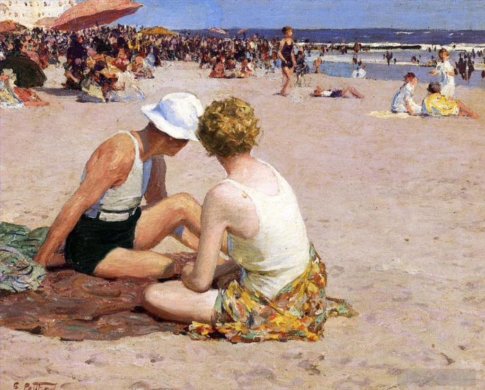 Edward Henry Potthast Peinture à l'huile - Des vacances d'été