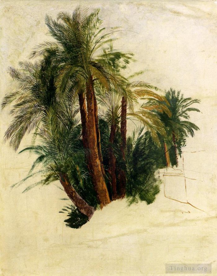 Edward Lear Types de peintures - Étude des palmiers