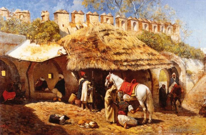 Edwin Lord Weeks Peinture à l'huile - Forge à Tanger