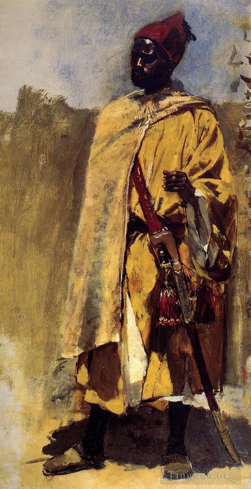 Edwin Lord Weeks Peinture à l'huile - Garde maure
