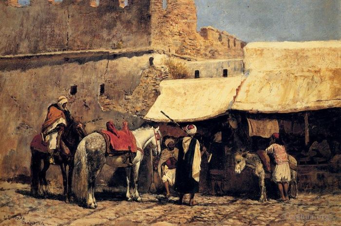 Edwin Lord Weeks Peinture à l'huile - Tanger