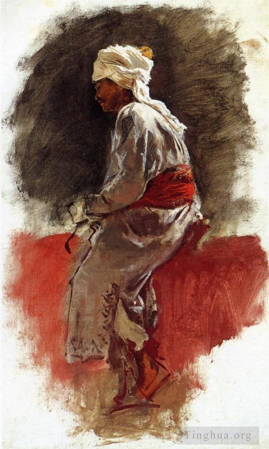 Edwin Lord Weeks Peinture à l'huile - Le cavalier