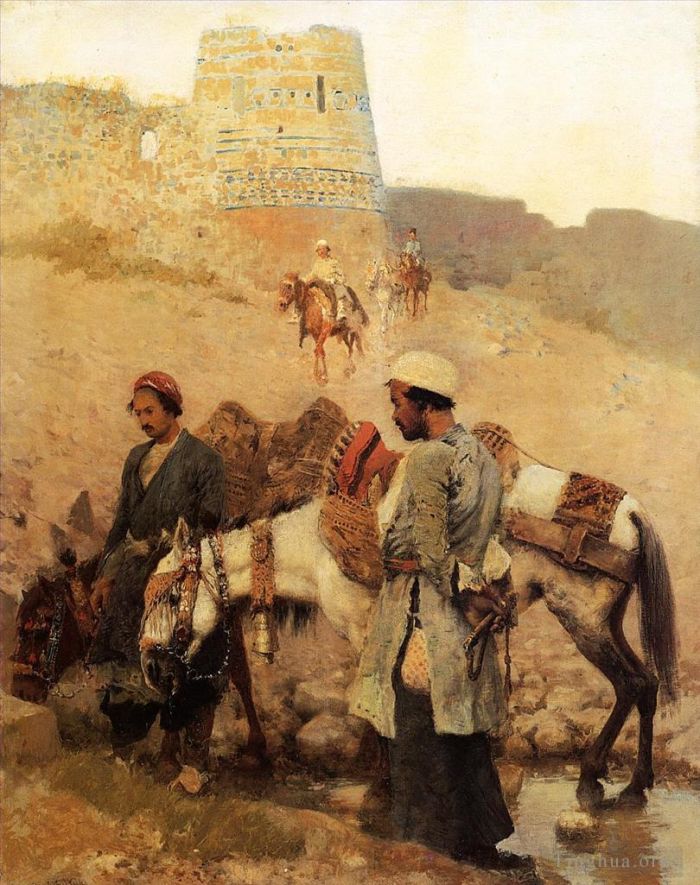 Edwin Lord Weeks Peinture à l'huile - Voyager en Perse