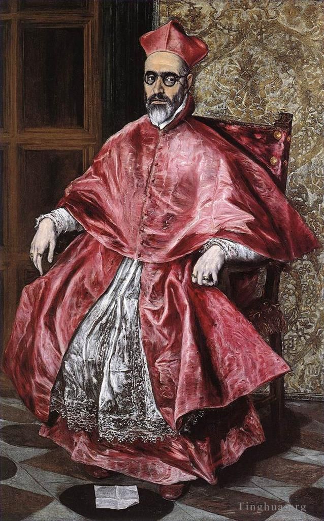 El Greco Peinture à l'huile - Portrait d'un cardinal