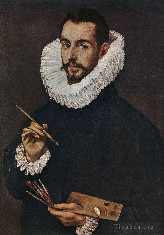 El Greco Peinture à l'huile - Portrait des artistes fils Jorge Manuel