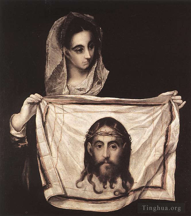 El Greco Peinture à l'huile - Sainte Véronique avec le Sudary 1579