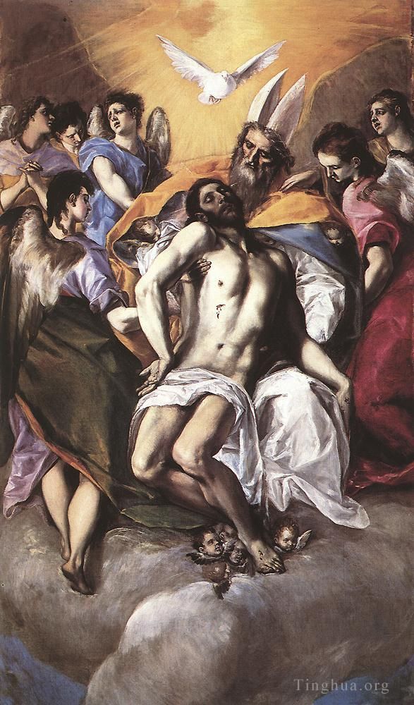 El Greco Peinture à l'huile - La Sainte Trinité 1577