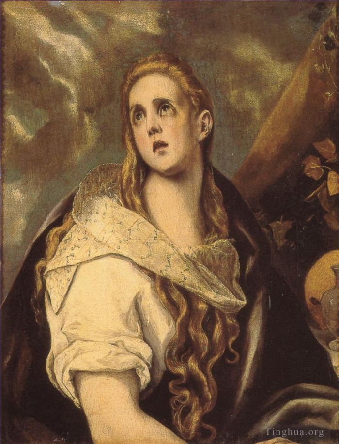 El Greco Peinture à l'huile - La Madeleine pénitente