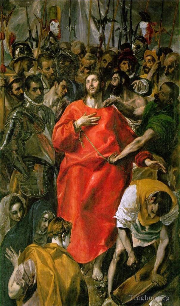 El Greco Peinture à l'huile - La spoliation 1577