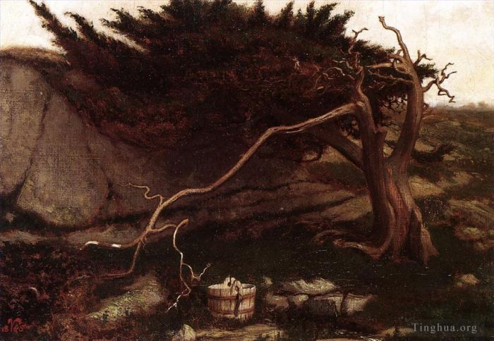 Elihu Vedder Peinture à l'huile - Le printemps solitaire