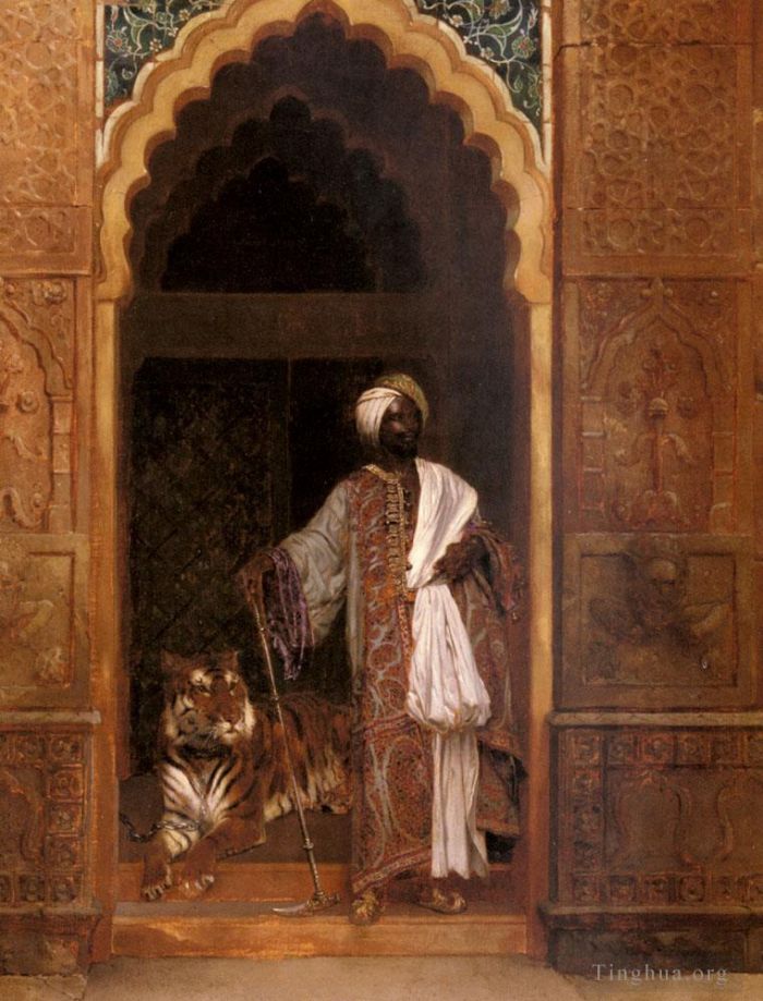 Rudolf Ernst Peinture à l'huile - La Garde du Palais
